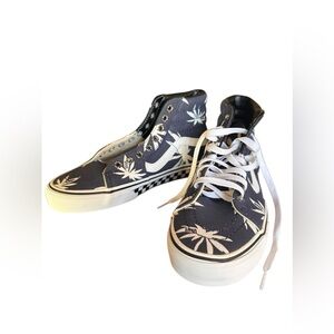 Rare- Vans Sk8-Hi sample 2021 - men’s 6.5 women’s 8 - palm leaves with checkers